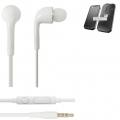 K-S-Trade Kopfhörer Headset kompatibel mit Caterpillar Cat S60 mit Mikrofon u Lautstärkeregler weiß 3,5mm Klinke Kabel Headphone