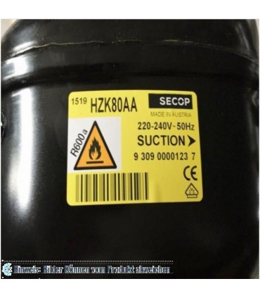 Kompressor Danfoss Secop HZK80AA, LBP - R600a, 220-240V, 50/60 Hz - nicht lieferbar, ersetzt durch Nachfolger