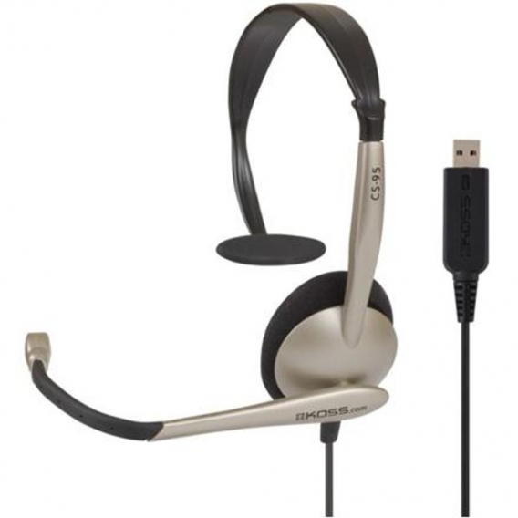 Koss Headphones CS95 USB-Kopfbügel/On-Ear, USB, Mikrofon, Schwarz/Gold,