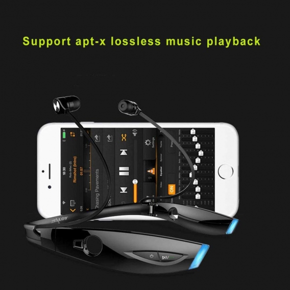 Drahtlose Bluetooth-Kopfhörer Sport-Headset Drahtlose Stereo-Anti-Schweiß-Falten Sport Outdoor Bluetooth-Headset Schwarz