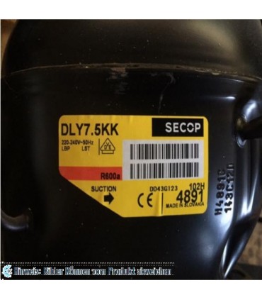 Kompressor Danfoss Secop DLY7.5KK, LBP - R600a, 220-240V, 50 Hz, 102H4891 - nicht lieferbar, ersetzt durch Nachfolger