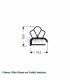 Flachprofil PVC grau 1 m (19x18,5)