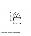 Flachprofil PVC grau 1 m (19x18,5)