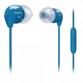 Philips SHE3595BL/00 In-Ear Universal Kopfhörer inkl. Mikrofon, Lautsträkeregelung, Adapter blau
