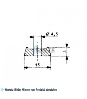 Profil schwarz für Dichtung 67 1m (15x5)