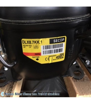 Kompressor Danfoss Secop DLX8.7KK.1, LBP - R600a, 220-240V, 50 Hz, 102H4982 - nicht lieferbar, ersetzt durch Nachfolger