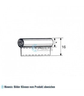 Moosgummidichtung D＝6 mm weiß Stoffbespannt 1m