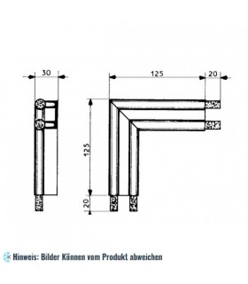 Eckstück für Dichtung 4451 (125x125)