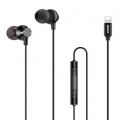 Remax kabelgebundener In-Ear-Kopfhörer mit Lautstärke-Fernbedienung Lightning 1,2m schwarz (RM-560i)