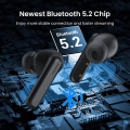Haylou GT7 TWS In Ear Kopfhörer Bluetooth 5.2 Kabellos Ohrhöhrer Sport Headset Mit Powerbank Schwarz
