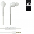 K-S-Trade Kopfhörer Headset kompatibel mit Oppo K10 Pro mit Mikrofon u Lautstärkeregler weiß 3,5mm Klinke Kabel Headphones Ohrst