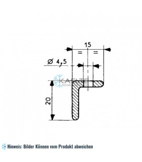 Profil L für Dichtung 3350 oder 250 3,4 m (20x15)