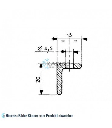 Profil L für Dichtung 3350 oder 250 3,4 m (20x15)