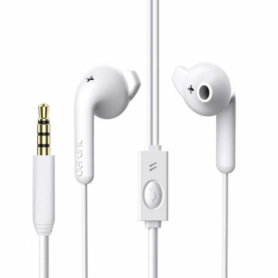 Defunc Basic Hybrid In-Ear Kopfhörer mit 3.5mm Klinkenkabel  – Weiß