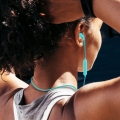 Defunc Basic Sport Bluetooth Ohrbügel-Kopfhörer mit Steuertasten – Türkisblau