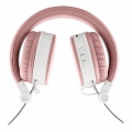 Bluetooth Kopfhörer faltbar bis zu 22Std Spielzeit AUX Kabel, Farbe:pink