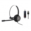 Emissimo Tec LF22 Mono Headset mit intelligentem Lärmfilter-Mikrofon für störungsfreie Gespräche - AI-Noise-Cancelling Headset m