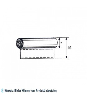 Moosgummidichtung D＝10 mm weiß Stoffbespannt 1m