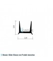 Kunststoff Profil schwarz 2,5 m (19x18)