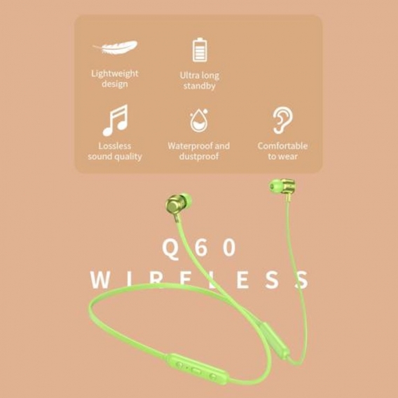 Hanging Neck Wireless Bluetooth 5.1 Kopfhörer Double Ears Noise Cancelling Stereo Headset in-Ear Neckband Kopfhörer für laufende