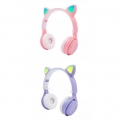 2Sets Cat Ear LED Leuchten Kabellose Faltbare Kopfhörer über Dem Ohr Mit