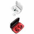 2pcs Wireless Bluetooth 5.0 Kopfhörer Mini In-Ear-Headset Weiße LED Und Rot