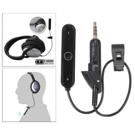 Kopfhörerkabel mit Inline-Mikrofonkabelzubehör Schwarze Fernbedienung,3,5 mm,ABS-Kunststoff-Audiokabel für QC15 QC2-Kopfhörer,Er