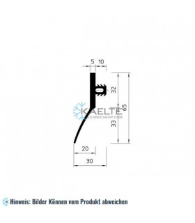 More about Eindrückprofil Gummi grau für Drehtür in Kühlraum (65x30)