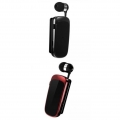 FineBlue K52 Einziehbares Drahtloses Bluetooth-Headset-Business-Kopfhörer-Clip Schwarz Rot Mit Kasten+FineBlue K52 Einziehbares 