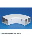 Airco-Duct Langer Bogen 90° - 105 mm - RAL9002