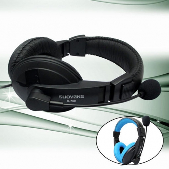 Kabelgebundenes Over-Ear-Gaming-Headset, mit Mikrofon, Stereo Komfortable Soft Memory Ohrenschützer Einstellbares Leichtgewicht 