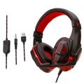 Gaming Kopfhörer Dual Plug Leichtes Kabel Mit Mikrofon Für Laptop PC Stil Schwarz Rot