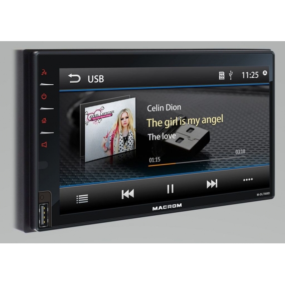 Caliber M-DL7000D - Macrom M-DL7000D- 4x40W 2 Din Autoradio mit 6,8-Zoll Monitor CarPlay Android Auto