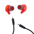 In-Ear Stereo Kopfhörer Ohrhörer mit Mikrofon 3.5mm-Anschluss für PC, Laptop, Tablet,Smartphone Headphone Farbe rot