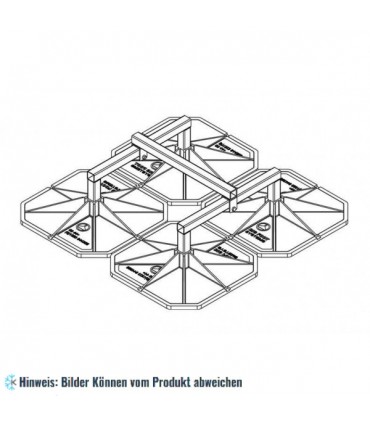 Unterbau 200HD "Cube" - 2000 kg Fuss 600x600 mm - Rahmen 333x700x700 mm