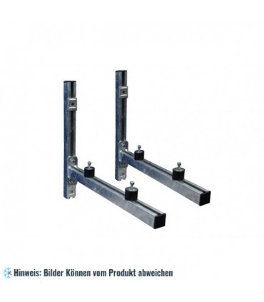 Kit Wandkonsolen feuerverzinkt 38x40x520 mm inkl. Vibrationsdämpfer M8