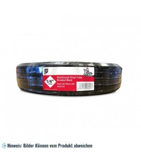 Verstärkter Vinyl Schlauch schwarz 6 mm (1/4") - 30 m Rolle