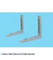 Komposit Halterung ohne Traverse (Wandkonsole) 460x410 mm - 40+40 kg - CNS Schrauben