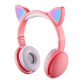 Cat Kopfhörer Deep Bass Eingebautes Mic 7-Farben-sicher einstellbar mit Mikrofon über Ohr Kopfhörer für Erwachsene Kinder Teenag
