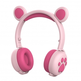 More about Bear Ear Paws Wireless Kopfhörer RGB 3 Farbe LED Bluetooth & Kabelgebundene Kopfhörer Over On Ear 15H Musikzeit für PC Girls - R
