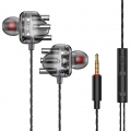 Universelles 3,5-mm-Stereo-HiFi-Musik-Gaming-Kopfhörer-Headset für Telefon-PC, Transparent Schwarz