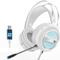 X9 Kabelgebundenes Deep-Bass-Stereo-Gaming-Headset Mit Led-Lichtmikrofon Für Ps4 -Weiße 7.1-Version