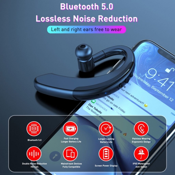 1Pc Y10 Tragbare Bluetooth 5.0 Stereo-Ohrhörer-Ohrhörer Für Telefon - Mit Ladebox