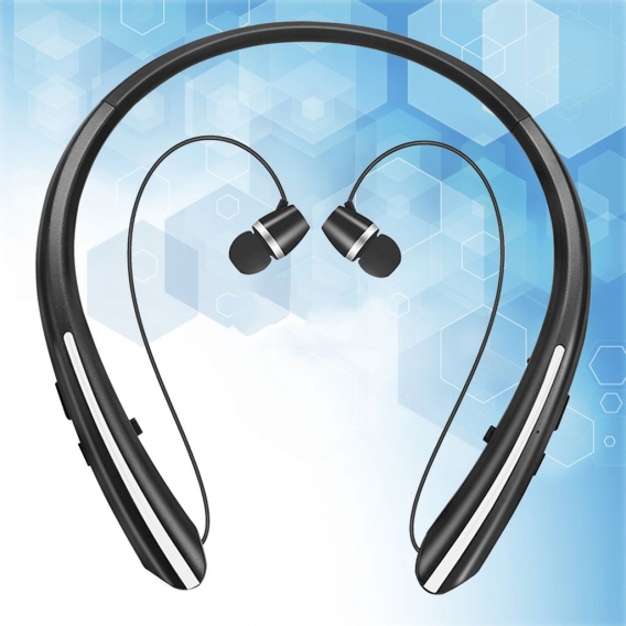Bluetooth Kopfhörer Bluetooth 5.0 Drahtlose Ohrhörer Wasserdichte Sportkopfhörer mit Mikrofon HiFi Stereo Nackenbügel Bluetooth 