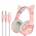 ONIKUMA K9 3,5 mm kabelgebundenes Gaming-Headset Abnehmbare Cat Ears-Kopfh?rer Rauschunterdrš¹ckung E-Sports-Kopfh?rer mit Mikro