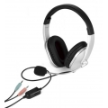 ISY IHS-1001 PC Headset Kabelgebunden, Binaural, On-ear, Schwarz, Grau
