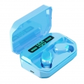 Wasserdicht Bluetooth 5,0 TWS Kopfhörer Drahtlose Headsets Kopfhörer 2200mAh mit Mikrofon Farbe Blau