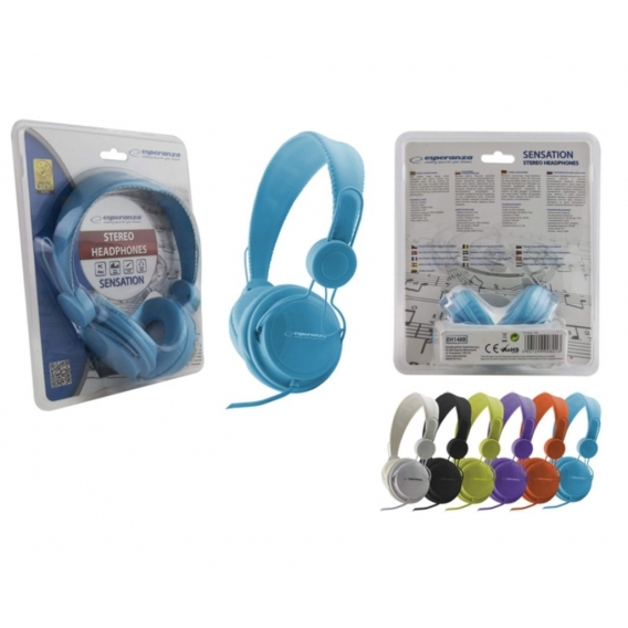 ESPERANZA EH148B - Kopfhörer - Kopfband - Musik - Blau - 3 m - Verkabelt