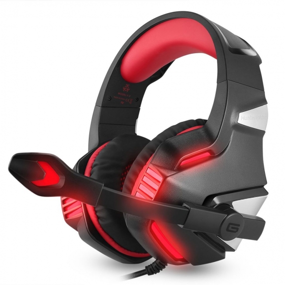 Hunterspider V-3 3,5 mm Wired Gaming Headsets š¹ber Ohr Kopfh?rer Noise Cancelling Kopfh?rer mit Mikrofon LED-Licht Lautst?rkere