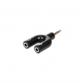 3,5-mm-Audioadapter U-Typ-Audiokonverter Kopfhoe reranschluss Headset-Mikrofonadapter fuer Mobiltelefon PC Laptop Schwarz